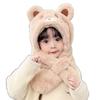 Autumn and winter warm children women and men cute hats and scarves integrated baby thickened cartoon ear protection girls versatile