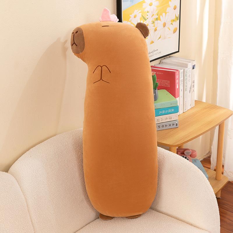 Cute and Cute Capybara Doll Plush Toy Capi Bala Long Pillow Bedside Pillow Leg Pillow
