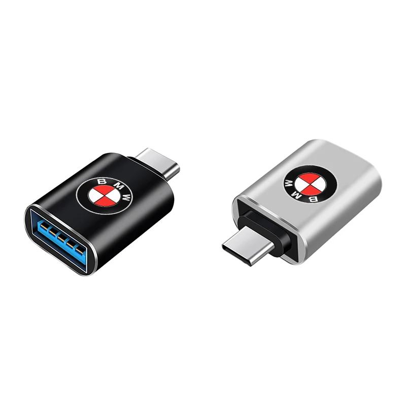 Автомобильная наклейка USB 3.0 Type-C Адаптер данных Type C 10A OTG USB C Папа на USB Для BMW E36 E46 E90 E60 E39 F30 F10 F20 E70 E53 G30 E91
