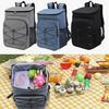 Picnic Bag Large Capacity Waterproof Oxford Cloth Cooler Bag with Adjustable Straps Side Mesh Pockets Outdoor Lunch Bag