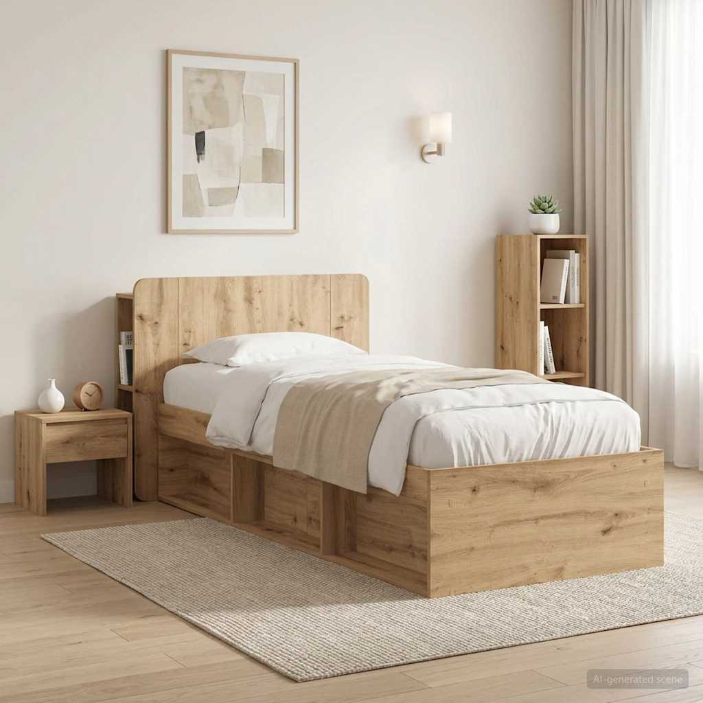 Headboard Cabinet Artisan Oak 119.5 x 18.5 x 80 cm