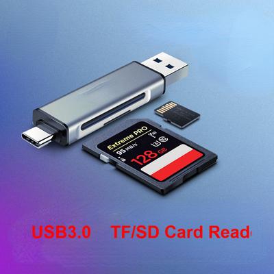 Сверхскоростное устройство чтения карт памяти TF/SD USB 3.0/2.0 Type-C для ПК и телефона