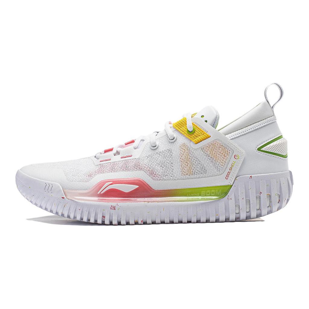Li Ning BadFive 3 Низкие Скользкие Устойчивые и Дышащие Поддерживающие Низкие Баскетбольные Кроссовки Мужские Стандартные Белые ABFU005-21