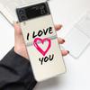 Я люблю тебя Розовое Сердце Модный Чехол Для Телефона Для Samsung Galaxy Z Flip 3 4 5 6 7 Жесткий Складной Z Flip4 Прозрачная PC Крышка Защитник Подарок