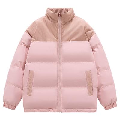 Популярная американская версия контрастного цветового сращивания, модная брендовая теплая парная куртка в том же стиле, модная женская куртка