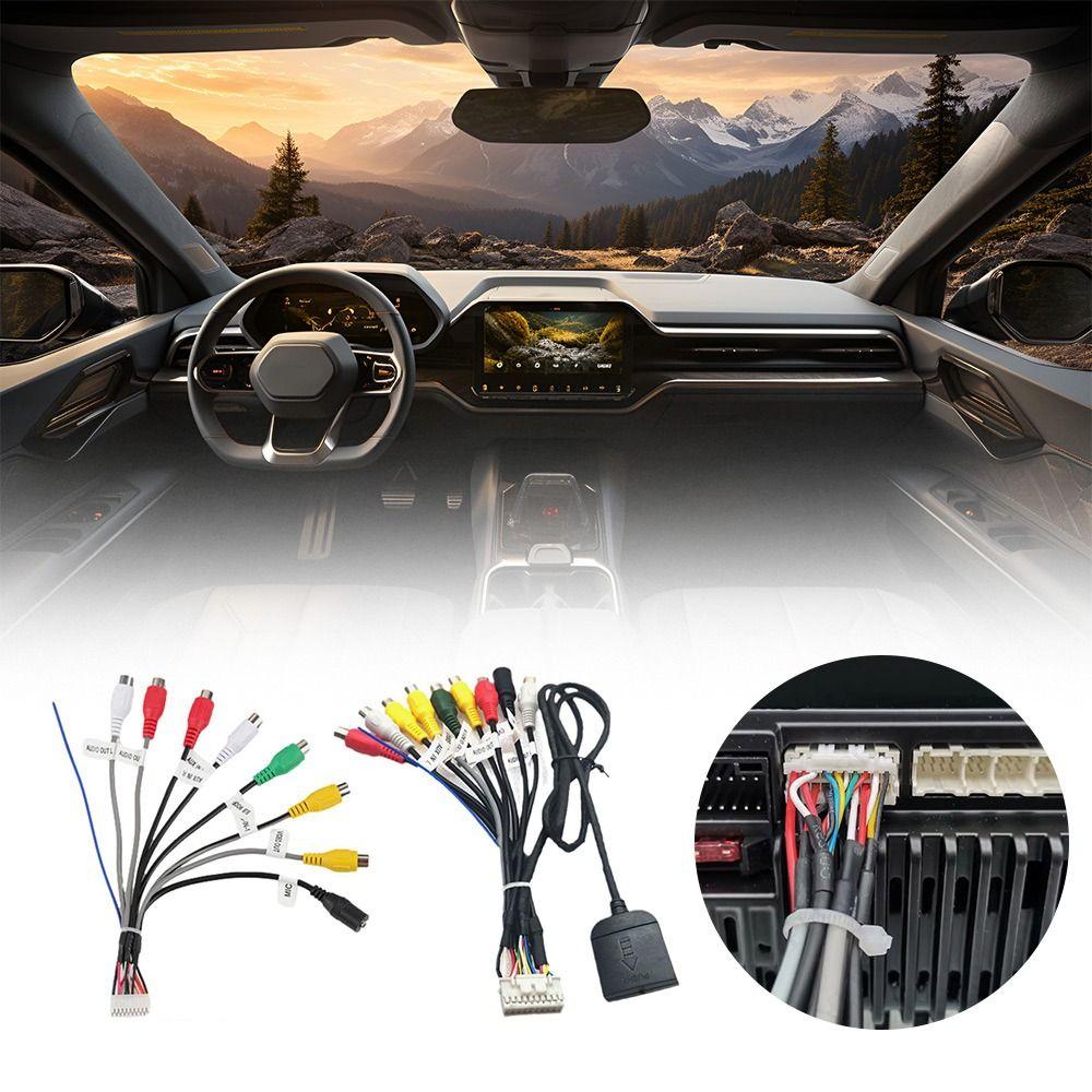 20-контактный штекер Автомагнитола RCA Выход Аудио Вход/Выход DIY Кабель для Автомагнитолы Универсальная RCA Проводка