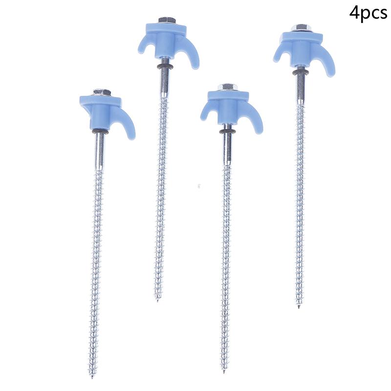 4Pcs Screw Anchor Tent Stakes 20Cm Carbon Steel Tent Pegs Spike Hook Camping Tent Nail Spiral Screw With Hex Socket Stakes