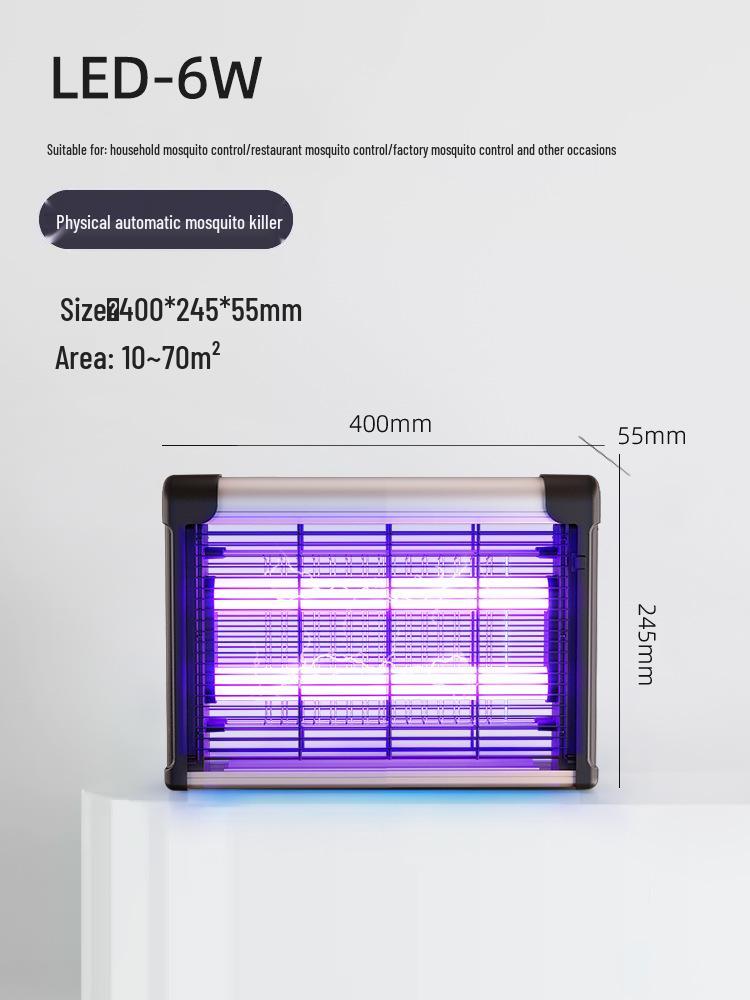 Уличная светодиодная лампа-ловушка для комаров и мух - Подвесная вертикальная борьба с вредителями для ресторанов, мастерских и ферм