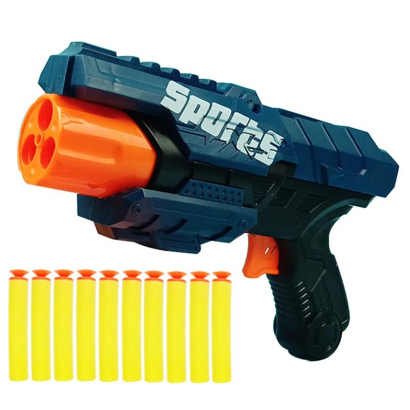 Дети Eva мягкие пули игрушечные пневматические безопасные мягкие пулевые пистолеты дротики страйкбол полые дырки головка пенопластовый дротик игра для стрельбы в помещении