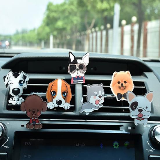 Cartoon Animal Dog Freshener Aromatherapy Car Air Vent Diffuser Clip