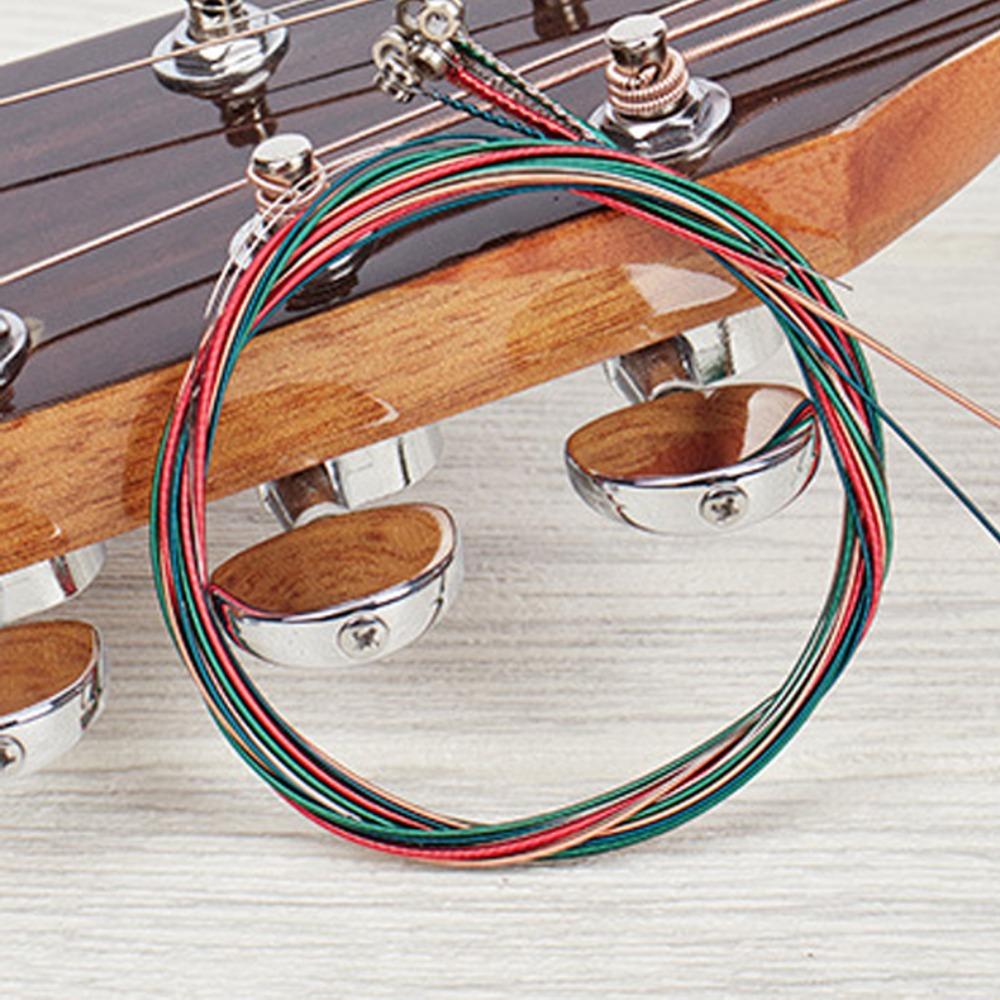 6 Strings Acoustic Guitar Strings Brass Folk Guitar Strings Durable Guitar Steel Strings Guitarist