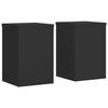 VidaXL Supports pour plantes 2 pcs noir 20x20x30 cm bois d'ingénierie, support de fleurs, support de pot, support pour 852898