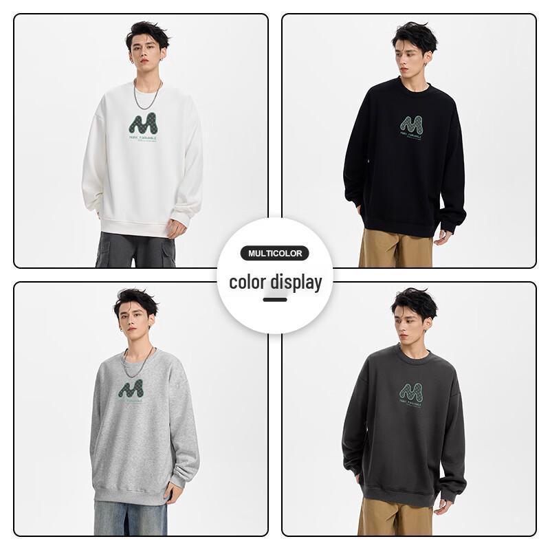 Mark Fairwhale Men's Relaxed Fit Round Neck Pullover Sweatshirt