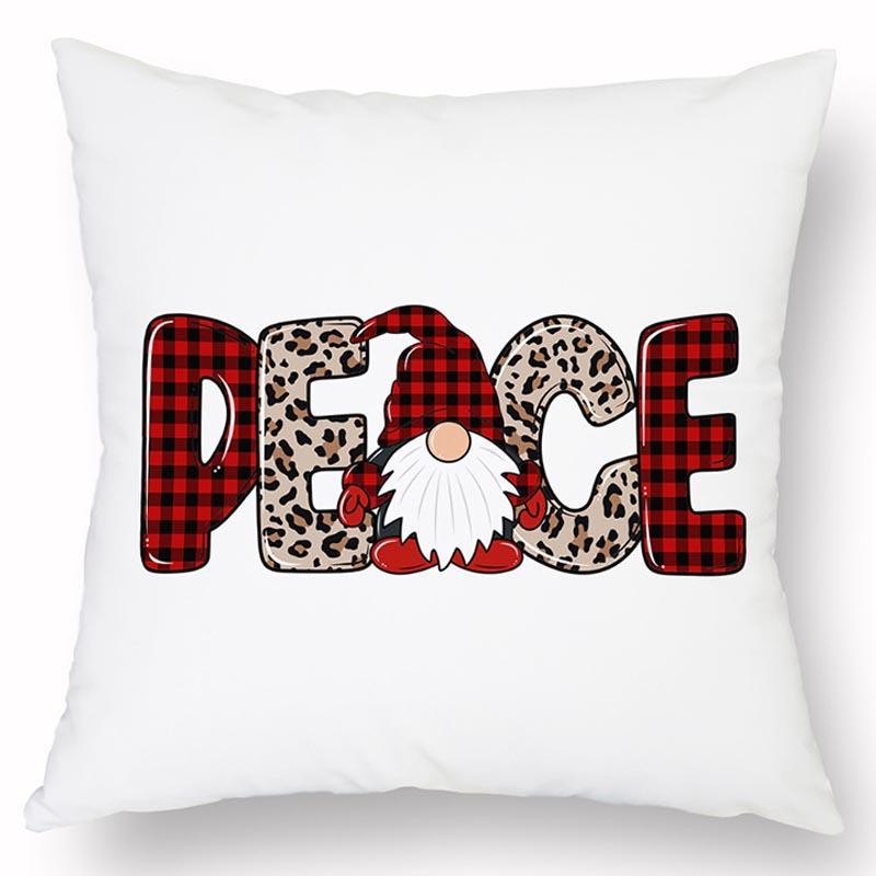 Новая Рождественская Льняная Наволочка с Принтом Домашний Диван Гостиная Праздничная Грязеотталкивающая Подушка