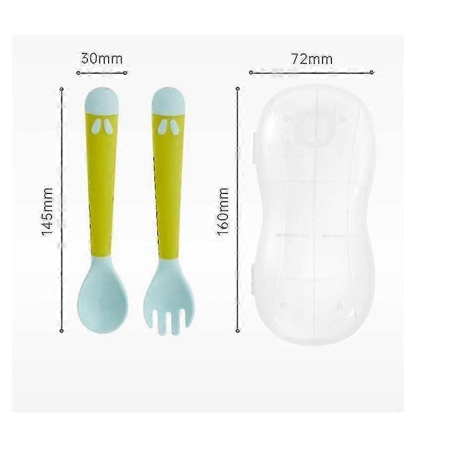 Baby Utensils Spoon Fork Set Easy Grip Heat-resistant Bendable Bpa Free
