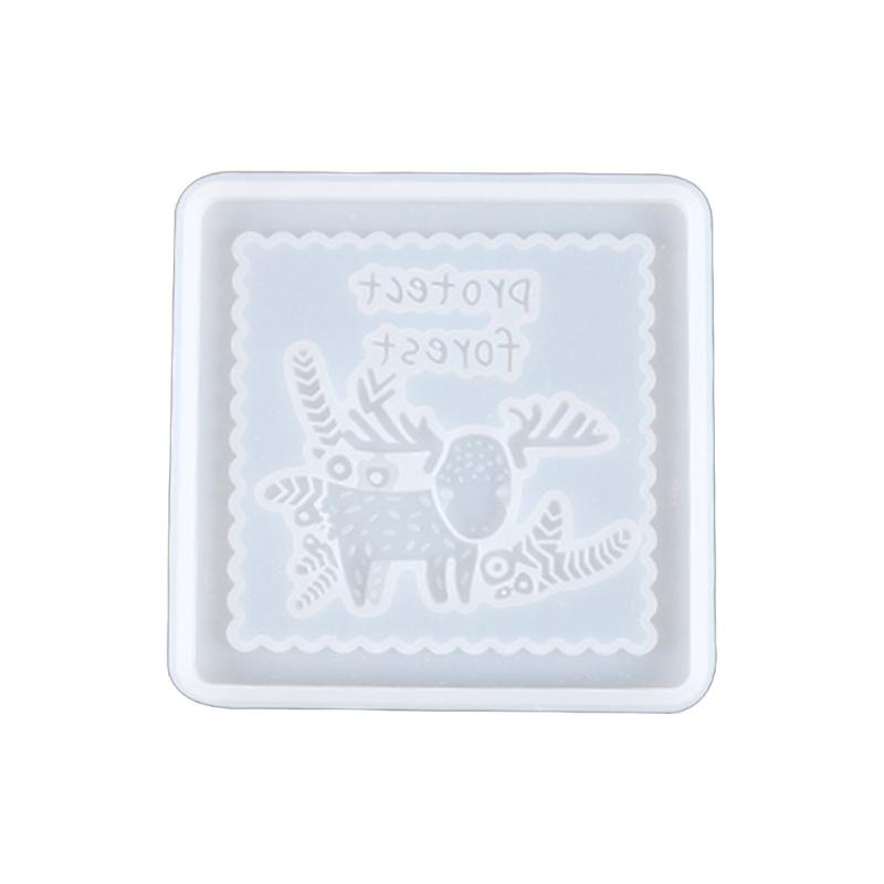 Формы для подставок под стаканы с животными, силиконовые формы для подставок под стаканы, квадратная форма для литья под стаканы из эпоксидной смолы, настенное искусство, домашний декор