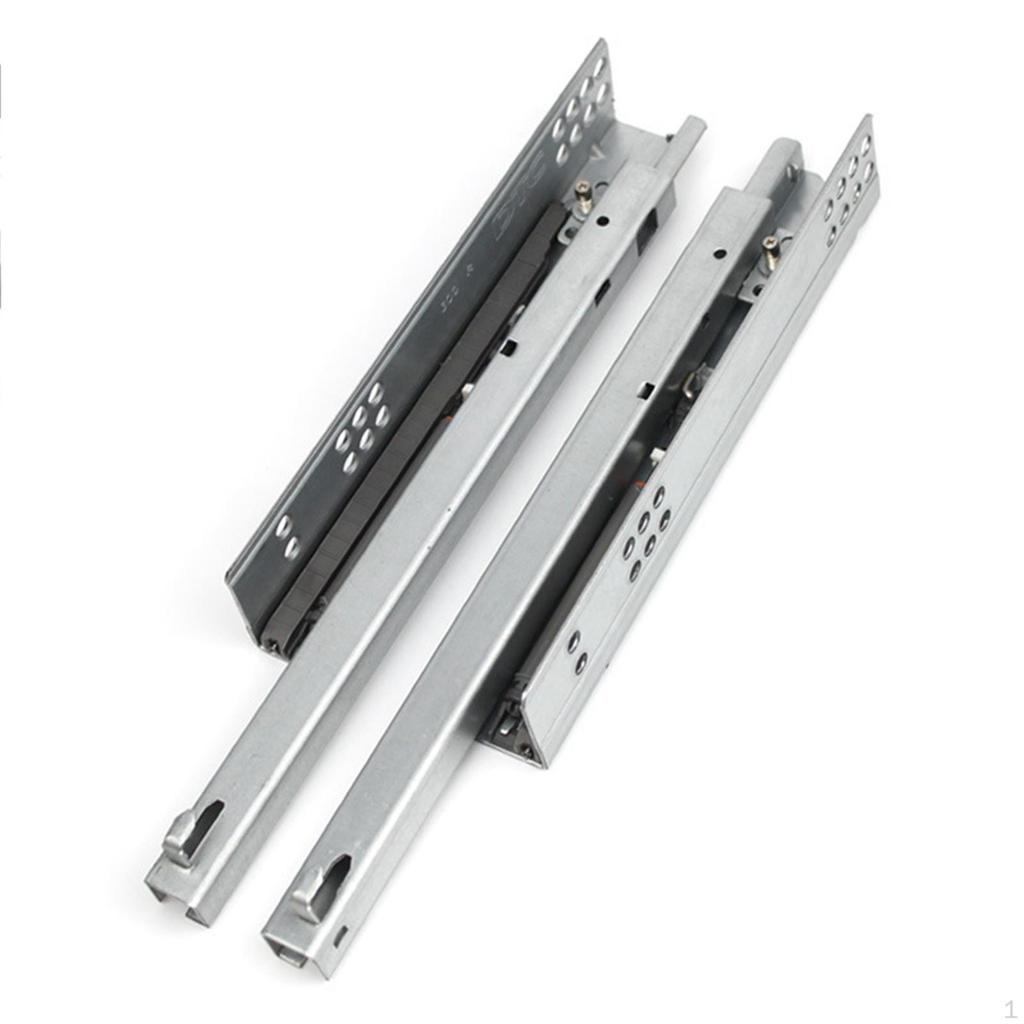 2 Pieces Drawer Slides Under Mount Glide Hide Drawers Track for Bath