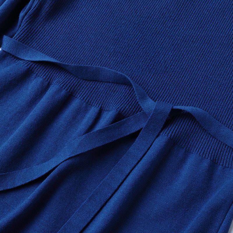 Повседневное платье-свитер для женщин, средней длины, с высоким воротником, вязаный свитер, большого размера, однотонный пуловер, вязаное платье с длинными рукавами