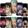 Для Samsung Galaxy S24 S23 iPhone 16 15 14 Xiaomi Redmi Note 13 12 11 Plus 9 Pro Max X XR Чехол для телефона Cartoon Luffy Roronoa Zoro One Piece OPPO Huawei
