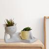 Lazy Guy Planter Resin Lying Down Figure Flower Pot with Drainage Hole Tabletop