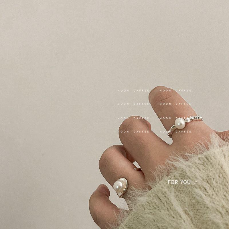 Регулируемое высококачественное кольцо с пресноводным жемчугом и серебряными бусинами