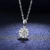 New Real Moissanite Snowflake Pendant Necklace D Color VVS1 Lab Diamonds 925 Sterling Silver for Women Wedding Fine Jewelry