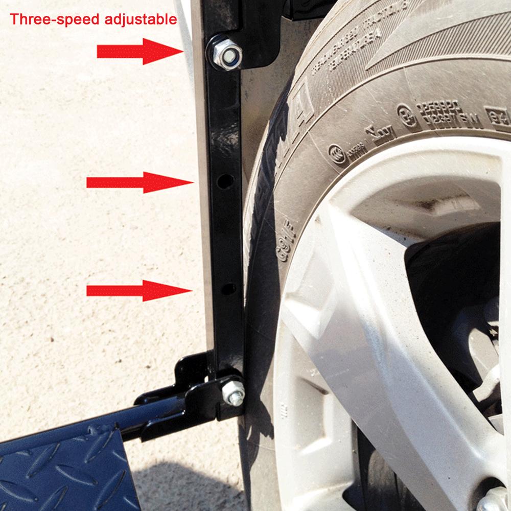 Сверхпрочная подставка для шины Складная автомобильная лестница с регулируемой высотой и шириной Противоскользящая поверхность Макс. Нагрузка 150 кг 330 фунтов для