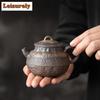 150ml Ancient Early Burnt Teapot Retro Gilded Iron Glazed Bell Pot Tea Maker Kettle Kungfu Tea Items Accessories Ornaments Gift