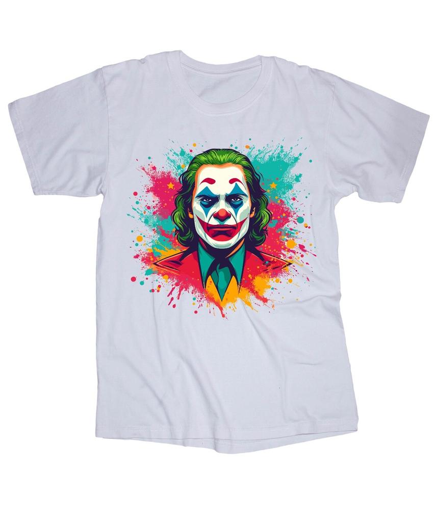 JOKER white T-shirt Villian Batman Comics Movie New York