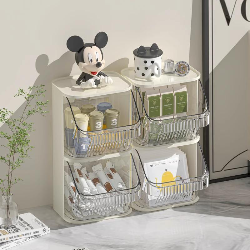 Wall-Mounted Tea and Coffee Organizer for Office or Pantry