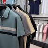 Pierre Cardin Мужская поло в полоску из смешанного шелка