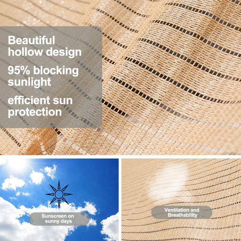 Outdoor Terrace Shading Net HDPE Beige Mesh Plant Shed Sun Cover for Garden Sunscreen Shielding Awning Cloth