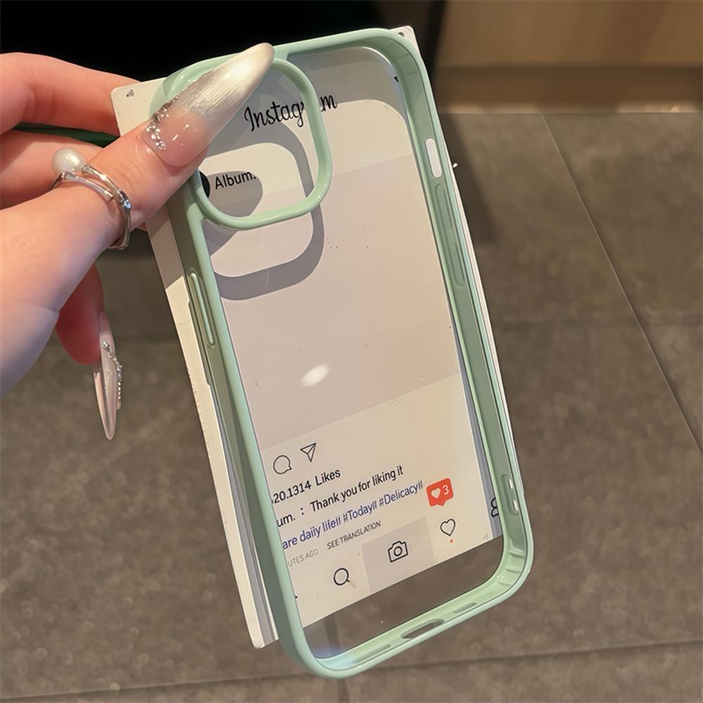 Роскошный прозрачный чехол конфетного цвета для iPhone 17 Air 16 15 14 13 12 Pro Max Plus Прозрачные акриловые бамперные защитные чехлы-накладки