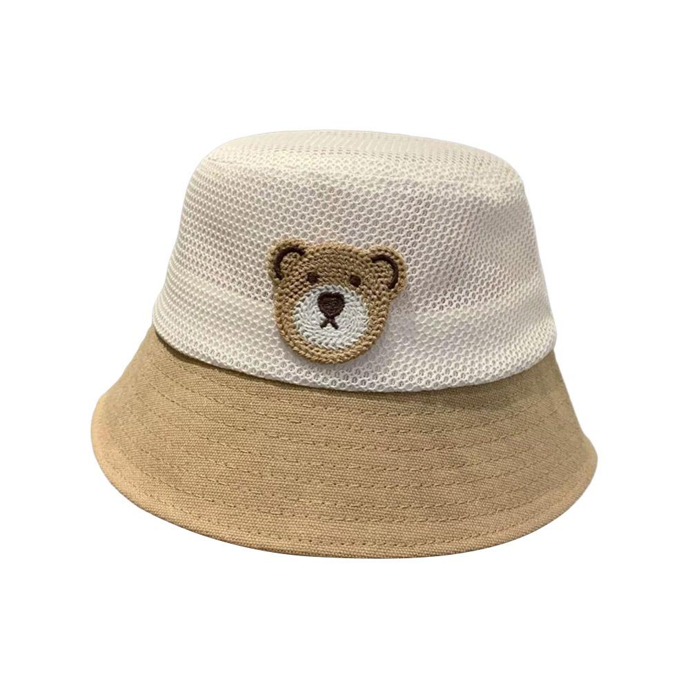 Cartoon Bear Children Sun Visor Hat Sun Protection Breathable Sunscreen Buckets Hat Uv Protection Sunshade Hat Summer
