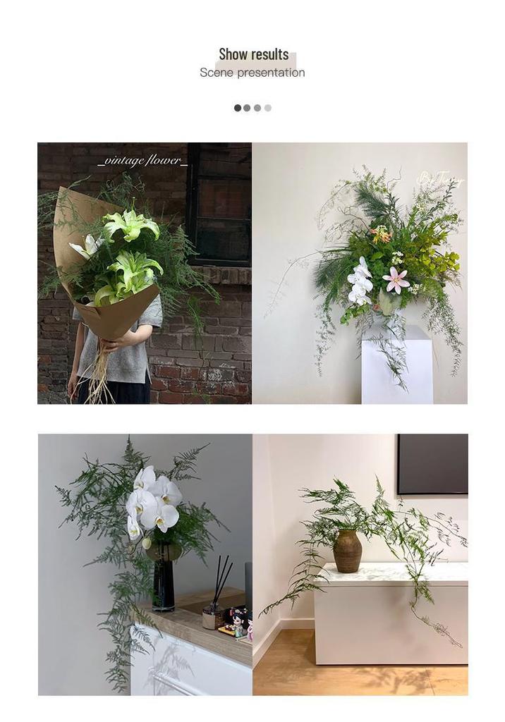 Zen Style Preserved Bamboo Leaf Green Bouquet - Dried Flowers for Wedding and Soft Décor