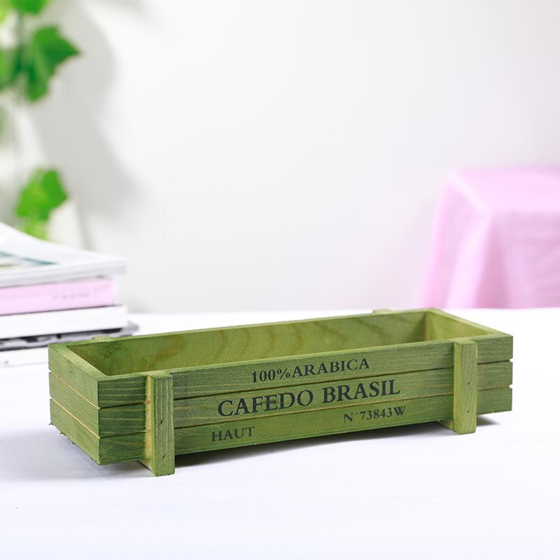 Винтажный деревянный ящик для растений Садовый двор Микроландшафт Цветочный контейнер для суккулентов Растительный горшок Горшки De Jardin Садовые аксессуары