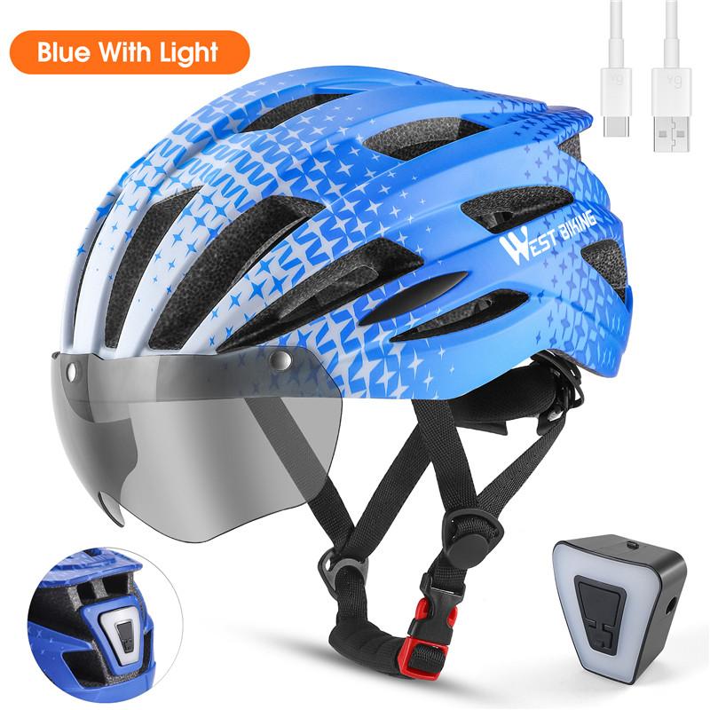 WEST BIKING Унисекс Велосипедный Шлем Цельноформованный Регулируемый Защитная Шляпа для Горного и Шоссейного Велосипеда Для Мужчин Женщин Утолщенный Спортивный Шлем