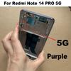 Для Xiaomi Redmi Note 14 Pro 4G 5G Средняя рамка LCD экрана Передняя рамка Корпус Рамка Шасси Замена