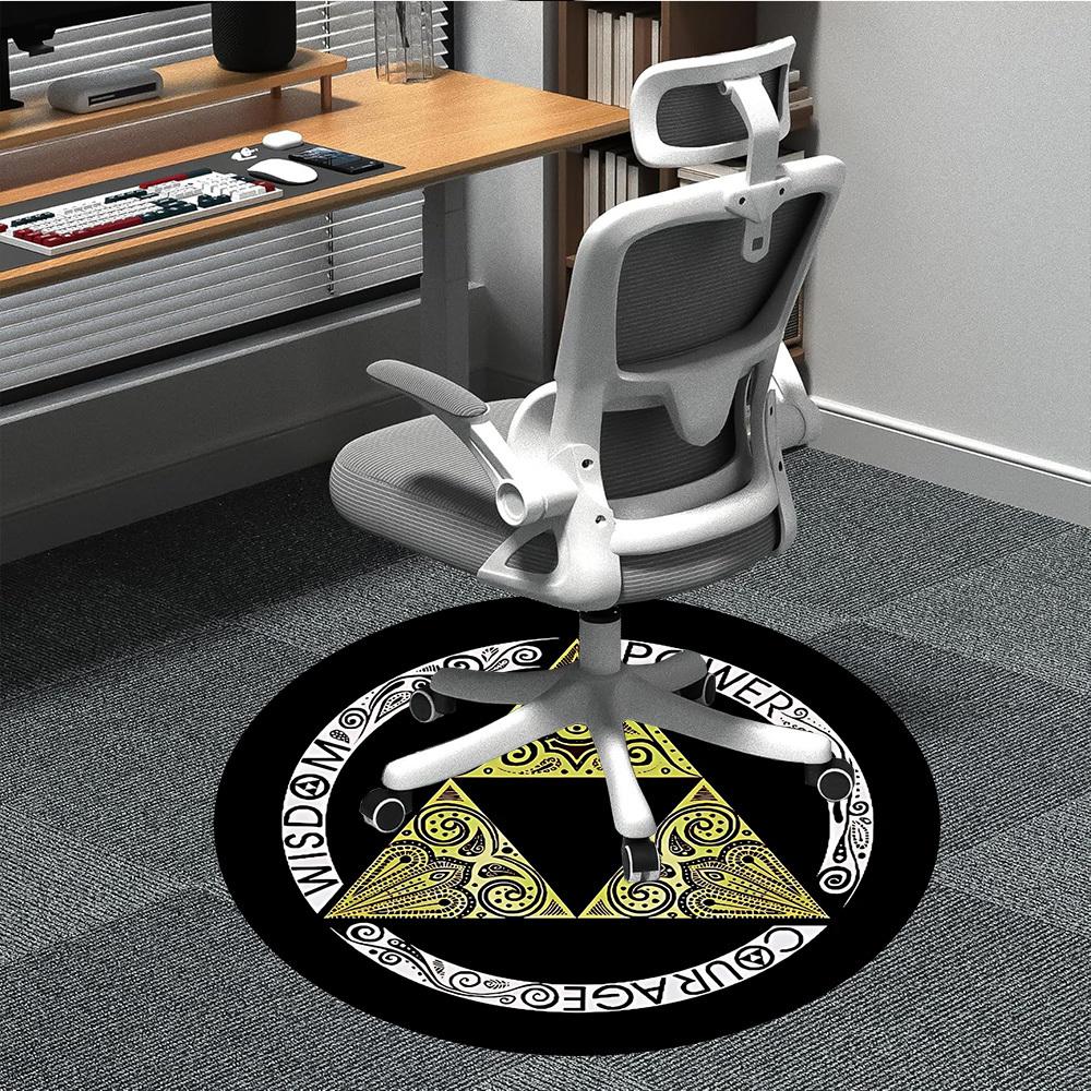 Ковер Legend of Zelda Power Courage Office Round, Под офисные стулья Гостиная Домашний декор a0908134