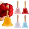 Metal Service Bell Hand Call Bell, Loud Christmas Jingle with Wooden Handle, Handle Small Musical Instrument for Kids Adults School Church Wedding