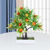 Plastic Artificial Fruit Plant Potted Realistic Orange Tree Bonsai Simulation Lemon Tree  Garden