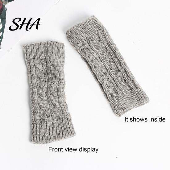 Stylish Fall Layering Sleeves Women Ribbed Wrist Arm Warmers, Stretchy Cable Knitted Fingerless Gloves, Versatile Covers for Driving Soft Warm Mitten,