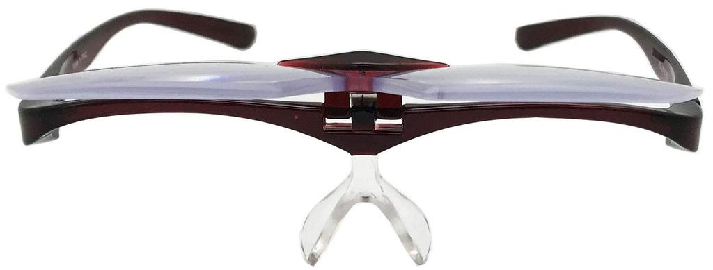 Фокус для лица увеличительное стекло с затемненным, подходящее для очков, откидной механизм 1,8x, винный, руки. FTL04-5