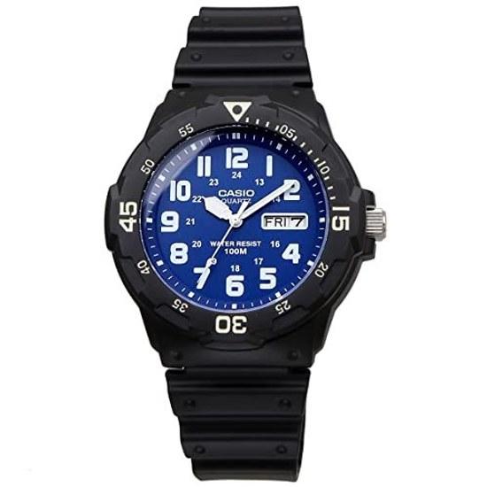 Casio Стандартные кварцевые наручные часы MRW-200H-2B2V Мужские Синий циферблат Зарубежная модель
