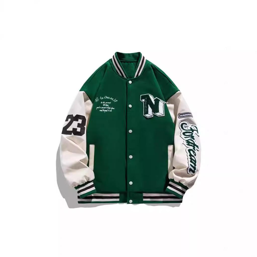 Вышитая верхняя одежда Мужское американское повседневное универсальное пальто Мужские и женские парные куртки на весну и осень Бейсбольная форма