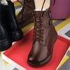 Женские сапоги 2024 года, новые модные женские ботильоны в английском стиле, ретро-сапоги для женщин