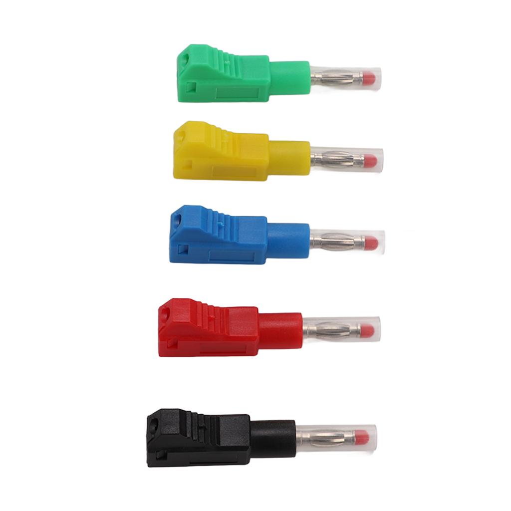 10PCS 4mm Retractable Banana Plug Weldable Test S Ends CAT II 600V 32A 5 Color for 3C Digital