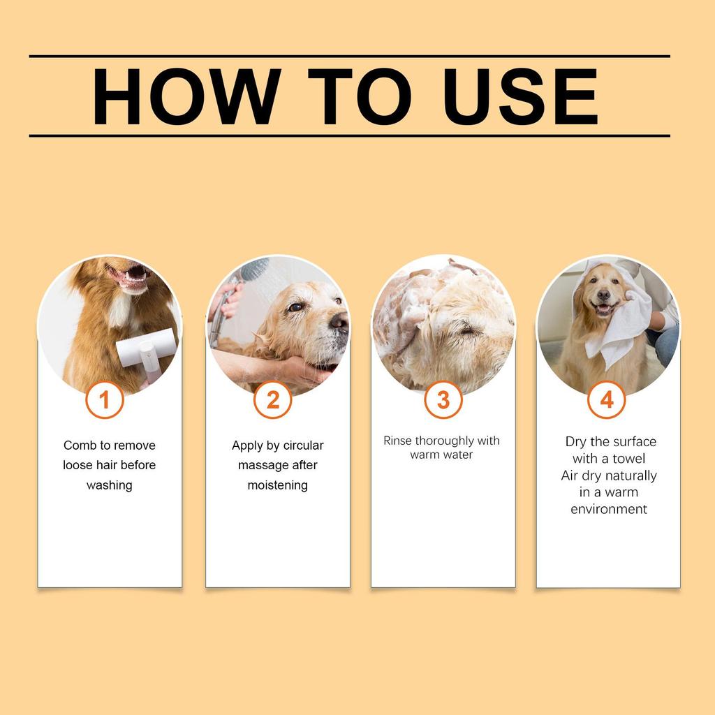 Шампунь для питомцев Yegbong Мягкий очищающий шампунь для кошек и собак