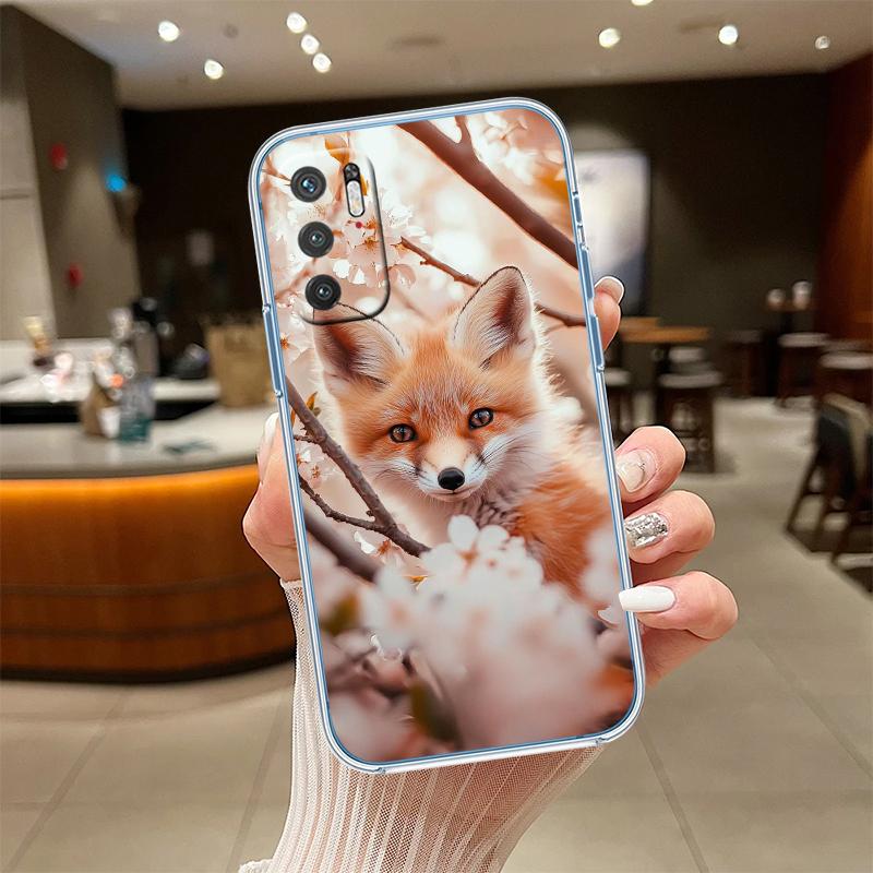 RE31 fox cute Transparent Phone Case for Samsung Galaxy A04 A04S A14 A23 A34 A54 M23 M33 M52 M53