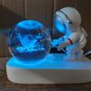 Креативный 3D астронавт хрустальный шар светодиодный ночник для детей спальня планета космическая солнечная система лампа USB Рождественский подарок ребенку